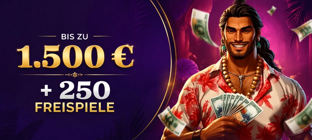 Willkommenspaket Gambloria Casino: bis 1.500 € + 250 Freispiele